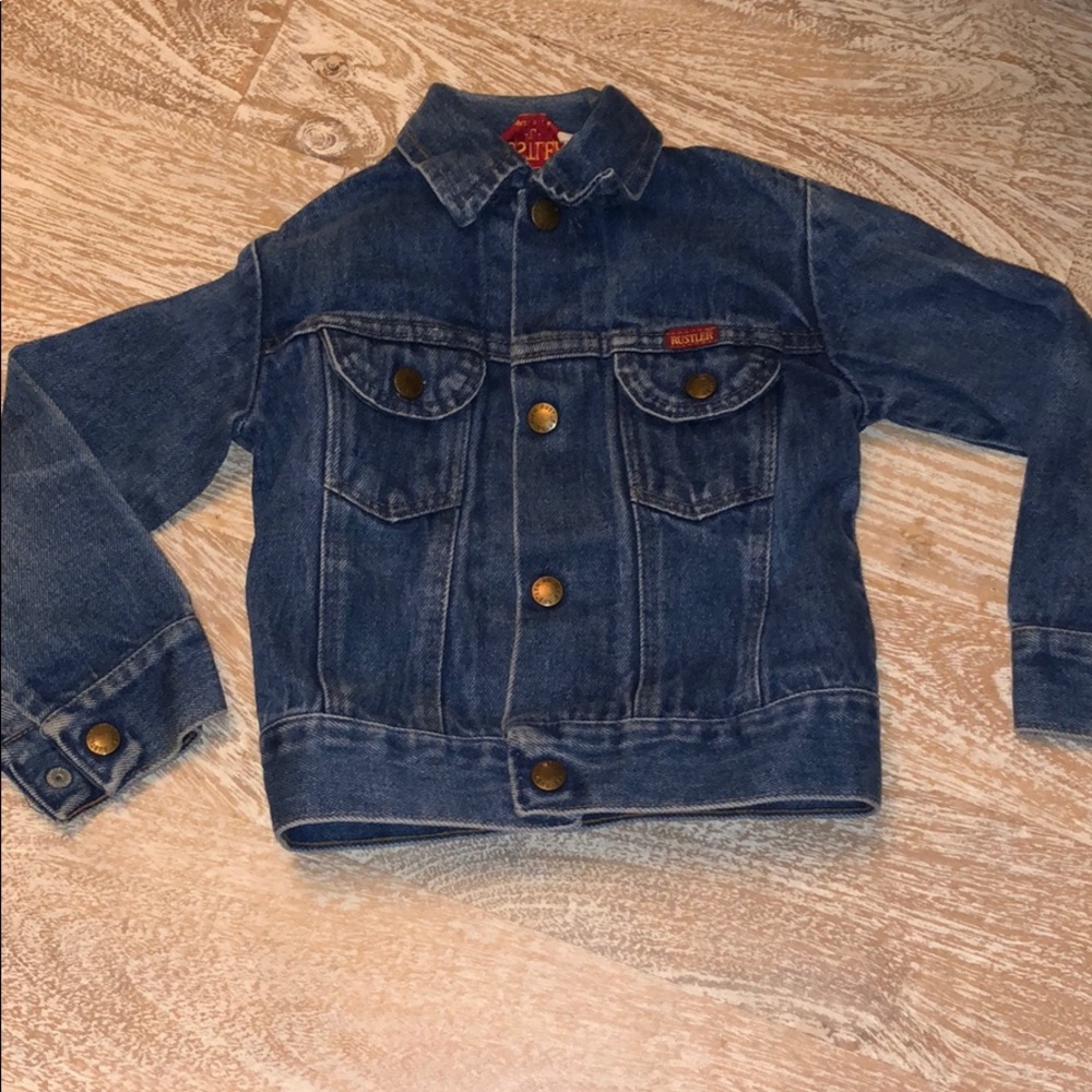 Vintage Rustler denim blue jean jacket